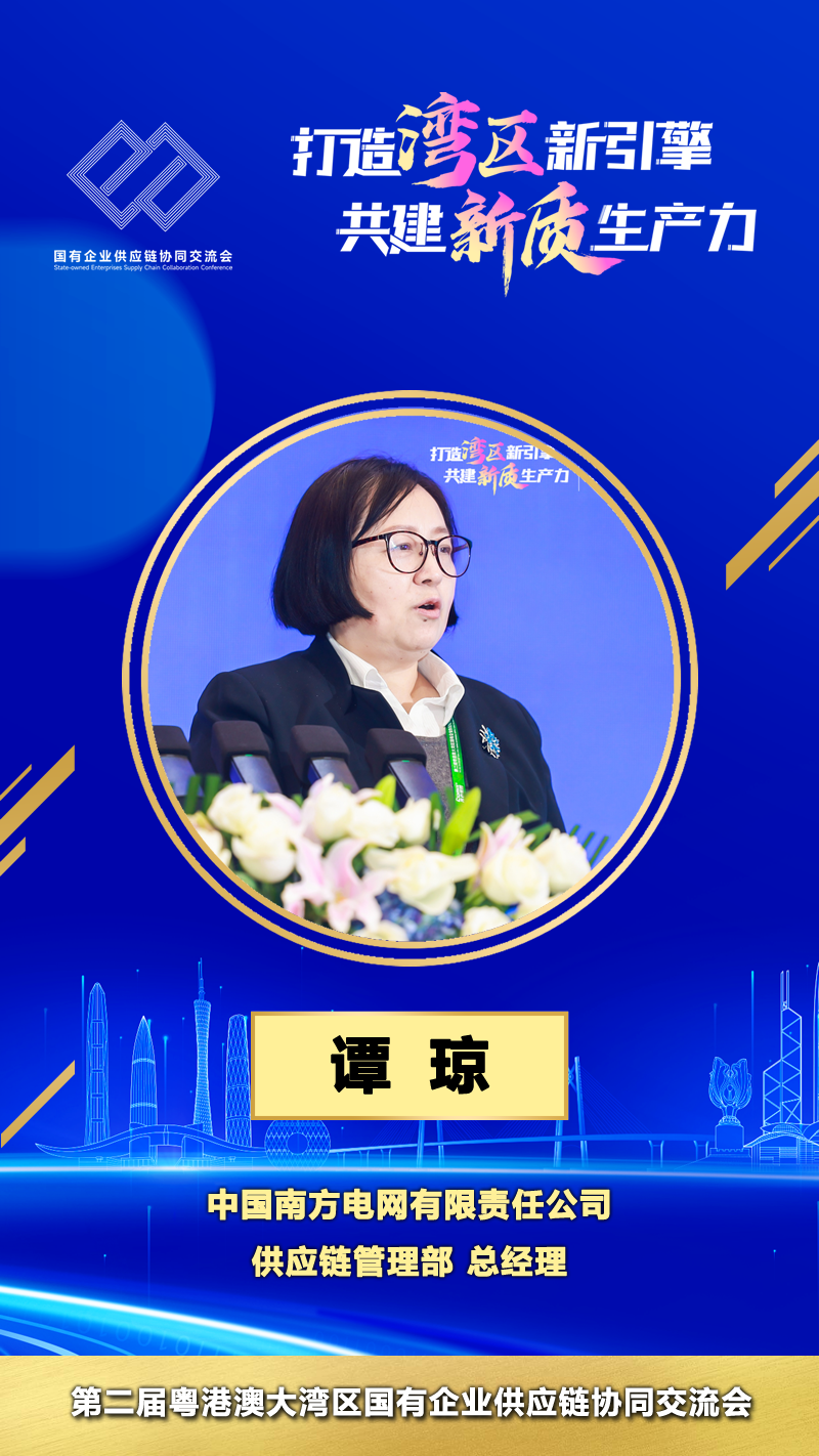 中国南方电网有限责任公司供应链管理部总经理 谭琼
